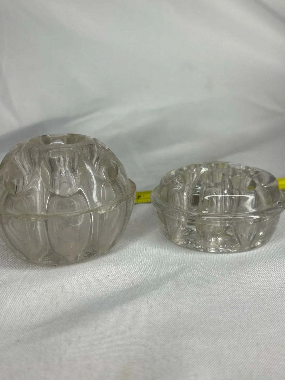 Clear Glass Decorative Frog for flower vase great marble display stands also